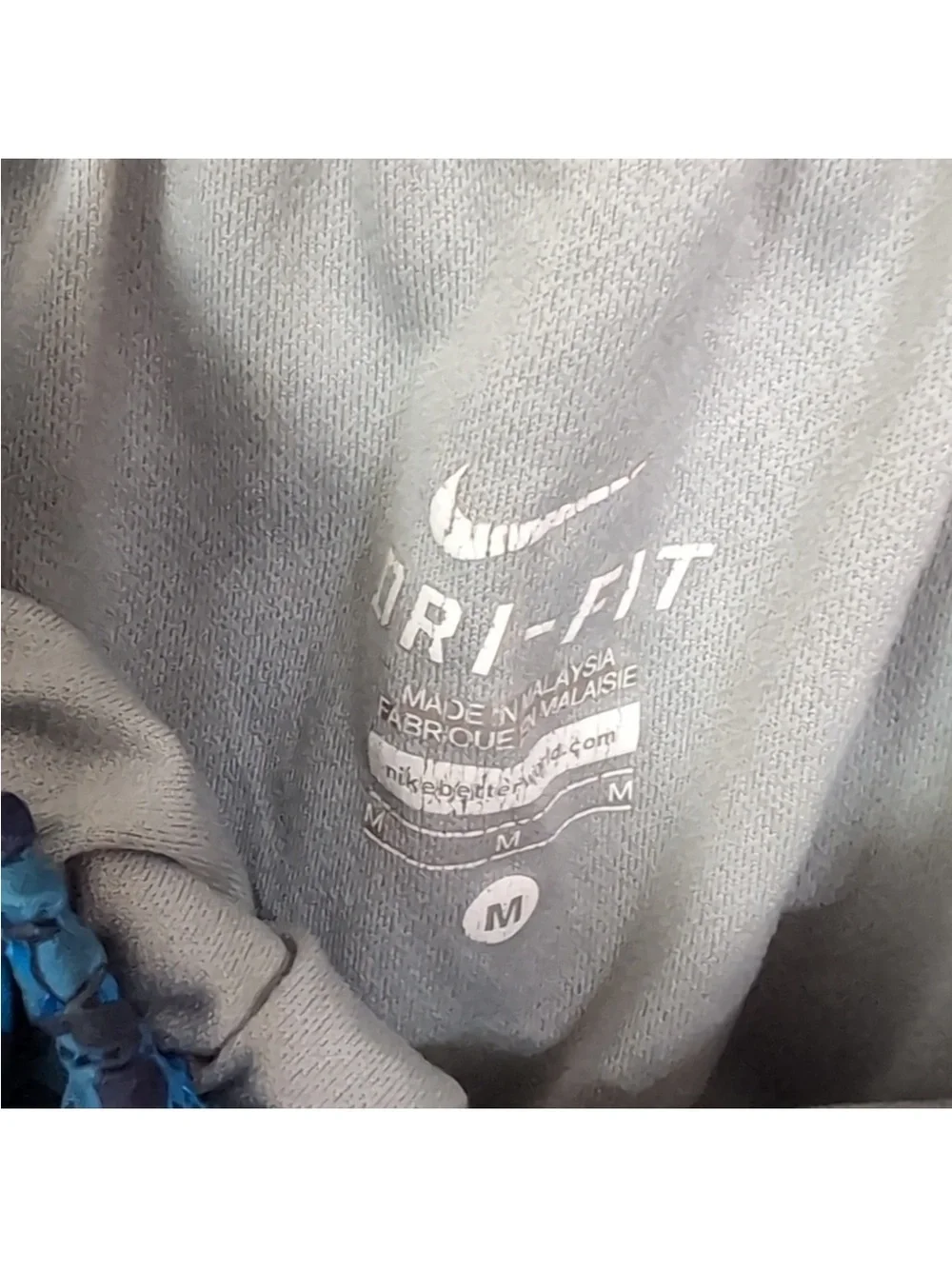 Nike Women's Navy and Bright Blue Pixel-Print Athletic Shorts